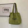 Bolsa Tote Grande e Leve Estilo Coreano Moda Feminina 2026 Estampa de Letras Bolsa de Ombro Único para o Dia a Dia Casual Bolsa de Mão