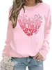 Camisetas San Valentín Myhalf Sudadera de Corazón de Amor para Mujer Rosa Va
