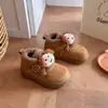Botas de Nieve de Felpa de Dibujos Animados Lindas de Caña Alta para Niñas 2026 Invierno Nuevas Botas Cálidas de Algodón con Forro de Lana de Cordero para Niños