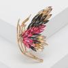 Broche de mariposa de cristal pequeño de alta gama, accesorio de lujo para cárdigan, abrigo y traje, con temperamento para mujer, alfiler de cuello antiluz