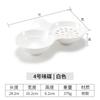 Vajilla de Melamina Olla Caliente Cuenco para Especias de Dos Compartimentos Cuenco para Especias de Doble Compartimento Cuenco Doblemente Enlazado Plástico Blanco Comercial Cuenco de Plato para Aceite con Compartimentos Divididos