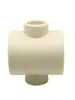Conector de Cuatro Vías Reductor de PPR 63 50 a 40 32 25, Conector de Cuatro Vías de Diámetro Igual Engrosado, Unión de Tubería de Agua en Cruz