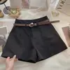 Shorts Casuales para Mujer 2026 Primavera/Otoño Nuevo Estilo Coreano Ins Estilo Hong Kong Retro Simple Ropa Exterior de Cintura Alta Línea A Pierna Ancha