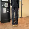 Pantalones casuales a cuadros de estilo retro japonés transfronterizos con cintura elástica y cordón para hombre y mujer, pantalones anchos rectos holgados en un estilo relajado