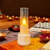 Lâmpada a Querosene Retrô Velas Digitais de Plástico Lâmpada de Vento Lâmpada de Atmosfera LED Luz Noturna Enfeites Decorativos