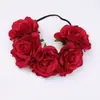 Acessório de Cabeça Coroa de Rosas Europeia e Americana, Faixa de Cabelo Boêmia para Festa de Halloween Mais Vendida Transfronteiriça, Faixa de Cabelo Floral Elástica