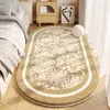 Tapete de Cabeceira, Resfriamento para Quarto, Resistente a Manchas e Fácil de Cuidar, Tapete de Chão Imitação Cashmere, Tapete Antiderrapante para Janela de Canto Longo de Casa de Luxo