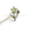 Aretes de Flor de Titanio F136 con Circonita, Labrets de Aleación de Titanio G23 con Rosca Interna, Joyería para Piercing Corporal, Clavos para Cartílago de la Oreja, Diseño Simple