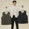 ¡Cinco Chalecos Inflables de Terciopelo de Ganso Blanco! Chaleco cálido cortavientos e impermeable de lana de oveja 100% para hombre y mujer, ropa de abrigo para otoño e invierno, caballo