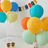 Soporte de columna flotante de mesa de globos retro de colores decoración de escena de fiesta de cumpleaños infantil arreglo accesorios para fotos venta al por mayor