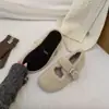 Sapatos Peludos com Estampa de Leopardo para Mulheres, Novos Mocassins Quentes Outono e Inverno 2025, Estilo Mary Jane com Adição de Algodão Peludo