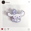 Clip de Plástico Acrílico de Dibujos Animados Sanrio Papelería Clip de Cola de Golondrina Transparente Fijo para Información y Exámenes Perro Canela Clip de PP