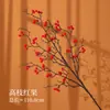 Flores Secas Frutas Vermelhas Flores Artificiais de Acácias Buquê Folhas de Eucalipto Ginkgo Decoração de Chão para Sala de Estar Arranjo de Flores Tecelagem