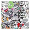 50 Pegatinas de Perro Schnauzer Dibujos Animados Animal Perro Cachorro Lindo Creativo Impermeable Decorativo Taza de Agua Diario Personalizado Pegatina