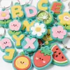 Fábrica de Origem Personalizado Série de Verão Refrescante em PVC Chaveiros de Borracha Macia Pingentes de Bolsa Personalizados Presentes Personalizados