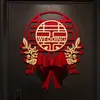 Decoração de porta de casal de casamento Xi Lian recém-casados mulheres casamento porta de casamento terno layout da sala de casamento