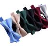 Corbata de moño de color sólido para hombre roja corbata de moño de novio vestido formal boda padrino personalidad británico femenino boda moño de poliéster