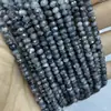 Venta Caliente Transfronteriza 3*4 Ábaco Facetado Cuentas Piedra Natural Calcedonia Coloreada Cuentas Rueda Facetada Accesorios para Collar Pulsera