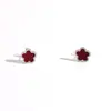 Moda Europea y Americana Versátil Nicho Pendientes de Acero de Titanio con Flor de Cinco Pétalos para Mujer, Pendientes de Commuter con Temperamento de Lujo Ligero, Pendientes de Flor
