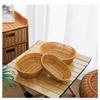 Cesta para Frutas Tejida de Mimbre Sintético, Estilo Lujo Ligero, Uso Doméstico, Bandeja de Exhibición para Sala de Estar, Bandeja para Dulces, Bandeja para Frutas, Cesta de Drenaje