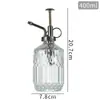 Regadera de vidrio tipo prensa herramienta de riego para jardín color retro botella rociadora riego de jardín nueva botella rociadora