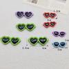Gafas de amor DIY gafas redondas accesorios de resina carcasa de teléfono móvil con arena movediza accesorios de belleza DIY material para accesorios del cabello