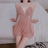 Bingliu Guo Lencería Sexy, Camisón Sexy de Encaje Tentación, Pijama Transparente Abierto Caliente, No es Necesario Quitarse el Uniforme