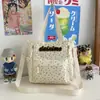 Bolsa Tote Feminina Nova Moda Estilo College Bolinhas Bolsa Transversal Casual Grande Capacidade Bolsa de Papelaria Bolsa de Estudante