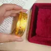Pulsera de flor de loto de cuentas rojas y azules estilo tienda de oro, ocho tesoros, para mujer, brazalete abierto, pulsera ancha auspiciosa de imitación de oro al por mayor