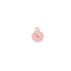 Série Rosa Acessórios para Joias DIY Material de Liga Flor Clássica Brinco de Unicórnio Brincos Pulseira Pingente Pingente