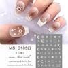 MEETSWEET Flor de luna nueva negro y blanco oro y plata estrella Luna adhesivo impermeable pegatinas para uñas pegatinas de uñas sueño