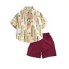 Camisas Infantis, Conjunto de Duas Peças com Estampa de Desenho Animado para Crianças Tamanho Médio e Grande, Novo Estilo de Primavera para Volta às Aulas
