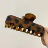 Pinza para el Cabello Imitación Acetato Estilo Francés en Color Carey, Pinza de Garra de Alta Gama para Mujer, Accesorio de Lujo para el Cabello para la Parte Trasera de la Cabeza, Modelo Nuevo