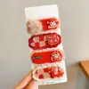 Accesorios Rojos para el Cabello para Niñas durante el Año Nuevo Chino, Pinzas para el Cabello para Niños, Pinzas para Flequillo, Pasadores para Niñas Pequeñas, Pinzas para el Cabello de Año Nuevo para Bebés