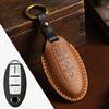 Funda para Llave Adecuada para Funda para Llave Nissan Qijun Xiaoke Tiida Nuevo Teana Sylphy Cuero de Caballo Loco Funda para Llave de Coche