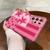 Adecuado para Funda de Teléfono Samsung Galaxy S25, Ilustración Rosa de Empalme, Funda de Película de Cobertura Total de Gama Alta S24/S23