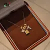 Proceso cepillado Anillo para correr Cierre de cruz Colgante de bolsa Cadena para clavícula de lujo ligero de alta gama Cadena versátil de nicho Joyería para collar