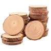 Rodajas de anillo anual de pino natural, redondas con corteza, adornos decorativos de madera maciza, base para manualidades, material de madera para DIY