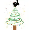 Pegatinas Estáticas para Vidrio de Ventana de Navidad Transfronterizas 2027 Árbol de Navidad Decoración del Hogar Pegatinas para Puertas Calcomanías para Ventanas Año Nuevo