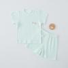 Traje de manga corta para bebé Algodón Verano Delgado Unisex Ropa de bebé Dividido Transpirable Chaqueta para niños Shorts Conjunto de dos piezas