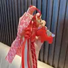 Llavero de Mascota Rojo Colgante para Bolsa de Año Nuevo Llavero de Pareja para Coche Día de Año Nuevo Pequeño Regalo Al por Mayor