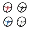 Volante de coche modificado de 14 pulgadas 340 mm volante de carreras de imitación cuero PU volante competitivo para juego yate