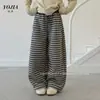Calças YOJIA forradas com fleece para meninas, novas calças casuais estilosas de corte solto para o inverno de 2026, calças infantis espessas