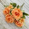 Flor artificial Mei Yue 7 cabezas 5 rosas decoración del hogar paisajismo flor artificial escenario de boda rosa