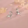 Selección Artística: Pendientes de Aro Completamente Diamantados Creativos de Moda Estilo Ins para Mujer, Exquisitos Clips para Orejas Dulces con Lazo de Cinta y Perla para Mujer