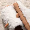 Pantuflas de Algodón para Mujer para Otoño e Invierno 2025, Nuevas Pantuflas de Algodón Cálidas Antideslizantes para el Hogar, Zapatos de Felpa con Orejas para Hombre, Maternidad