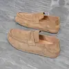 Sapatos Birkenstock 2026 Outono/Inverno Novos Couro Fosco Retrô Solado Macio Confortável Bico Redondo Slip-on Casual Sapatos Masculinos