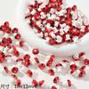 Cuentas de cerámica roja de Año Nuevo colección de flores pequeñas de amor material de cuentas sueltas hechas a mano para pulsera collar accesorios de joyería