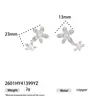 Pendientes de Moda Europea y Americana de Lujo Ligero de Gama Alta con Circonita y Perlas, Exquisitos y Sencillos, Pendientes de Flor de Encaje Estilo Influencer de Internet para Mujer