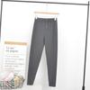 Leggings térmicos masculinos sem costura de veludo dupla face para o inverno 2024, novas calças de veludo alemão plus size para outono, cor sólida plus
